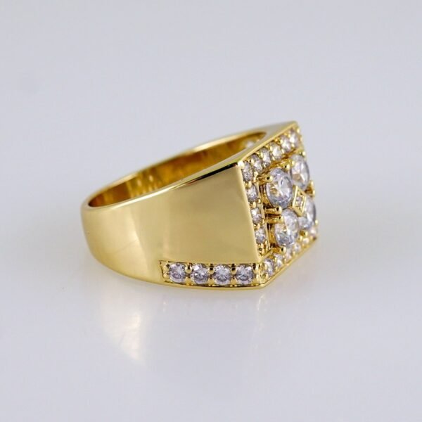 Men Ring/ Anillos Hombre/  14K Real Color//  Zircon Stone// R557 - Image 2