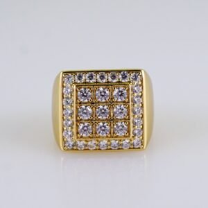 Men Ring/ Anillos Hombre/  14K Real Color//  Zircon Stone// R558