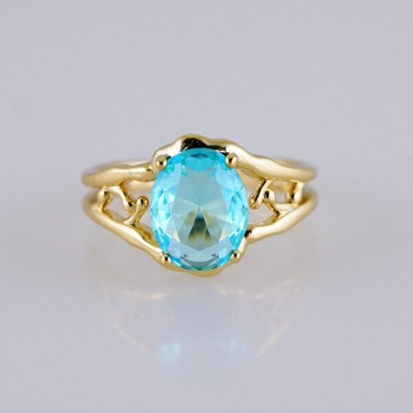 Women Ring/ Anillos Damas/  14K Real Color/  Zircon Stone// R566