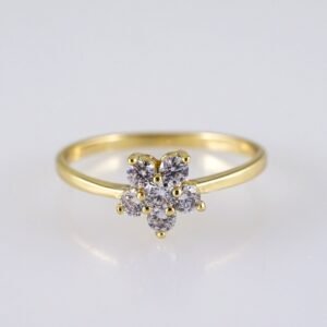 Women Ring/ Anillos Damas/  14K Real Color/  Zircon Stone// R574