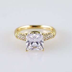 Women Ring/ Anillos Damas/  14K Real Color/ Zircon Stone// R576