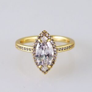 Women Ring/ Anillos Damas/ 14K Real Color/ Zircon Stone// R579