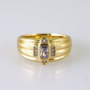 Women Ring/ Anillos Damas/ 14K Real Color/ Zircon Stone// R588
