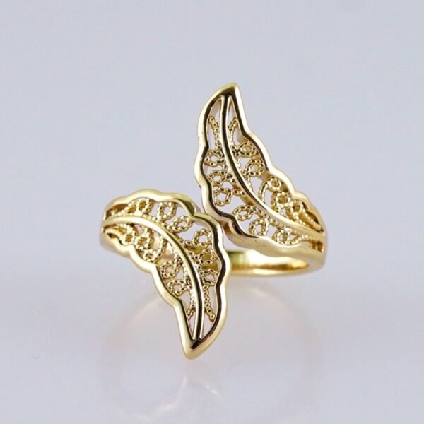 Women Ring/ Anillos Damas/ 14K Real Color/ Plain// R605