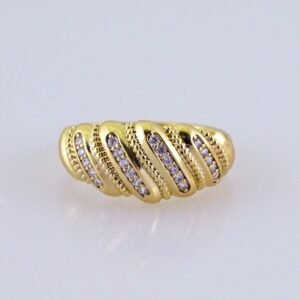 Women Ring/ Anillos Damas/ 14K Real Color/ Zircon Stone// R606