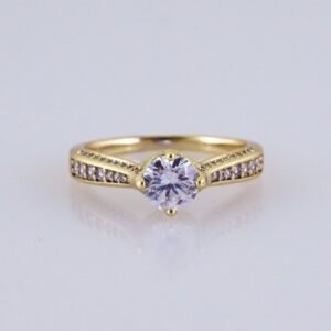 Women Ring/ Anillos Damas/ 14K Real Color/ Zircon Stone// R607
