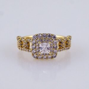 Women Ring/ Anillos Damas/ 14K Real Color/ Zircon Stone// R608