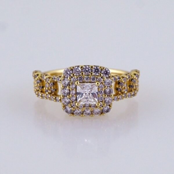 Women Ring/ Anillos Damas/ 14K Real Color/ Zircon Stone// R608