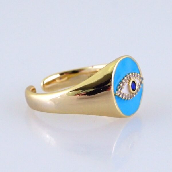Women Ring/ Anillos Damas/ 14K Real Color/ Zircon Stone// R609 - Image 2