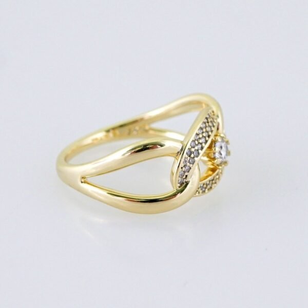 Women Ring/ Anillos Damas/ 14K Real Color/ Zircon Stone// R613 - Image 2