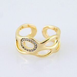 Women Ring/ Anillos Damas/ 14K Real Color/ Zircon Stone// R614