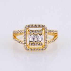 Women Ring/ Anillos Damas/ 14K Real Color/ Zircon Stone// R615