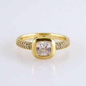 Women Ring/ Anillos Damas/ 14K Real Color/ Zircon Stone// R626