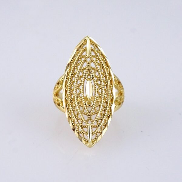 R634 RING - ANILLO - Plain - 14K Real Color