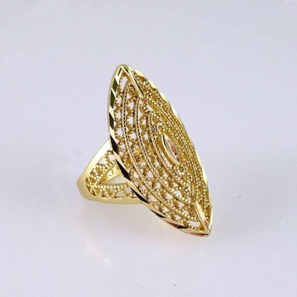 R634 RING - ANILLO - Plain - 14K Real Color - Image 2