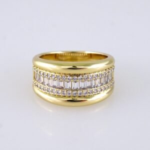 R635  RING - ANILLO - Zircon Stone - 14K Real Color