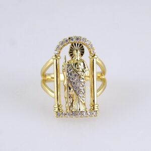 R637 RING - ANILLO - Zircon Stone - 14K Real Color
