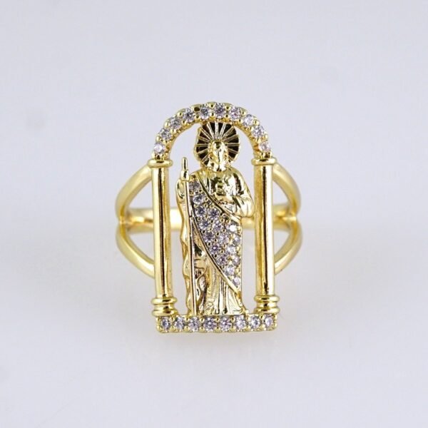 R637 RING - ANILLO - Zircon Stone - 14K Real Color