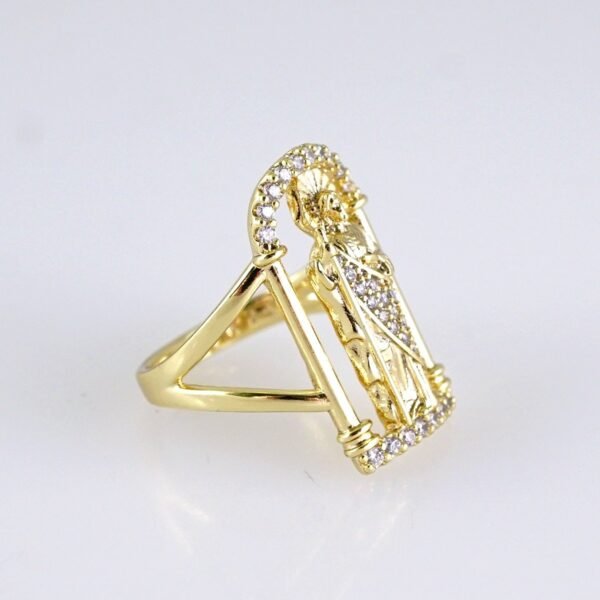 R637 RING - ANILLO - Zircon Stone - 14K Real Color - Image 2