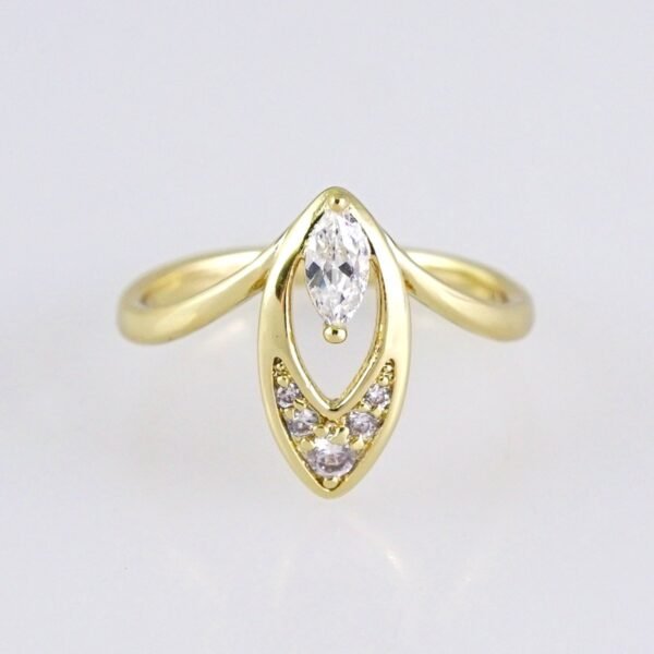 R638 RING - ANILLO - Zircon Stone - 14K Real Color