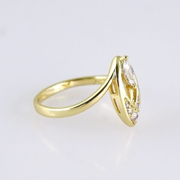 R638 RING - ANILLO - Zircon Stone - 14K Real Color - Image 2