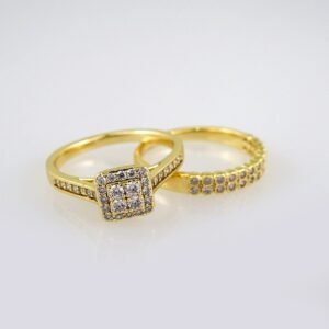 Women Ring/ Anillos Damas/ Wedding Ring/ Zircon Stone/ 14K Real Color// R080E