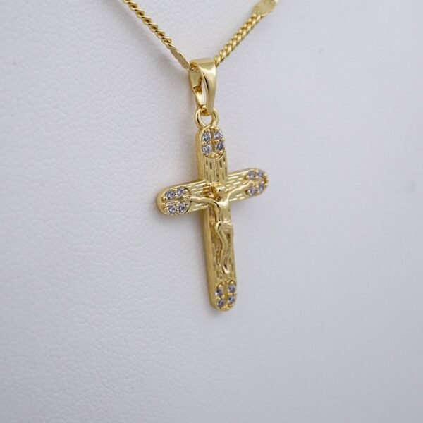Cadenas & Colgantes/ Chain W/Pendants /  14K Real Color/  Zircon Stone/  3mmx50cm// SET1001 - Image 2