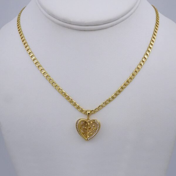 Cadenas & Colgantes/ Chain /Pendants /  14K Real Color/  Zircon Stone/  3mm// SET1004
