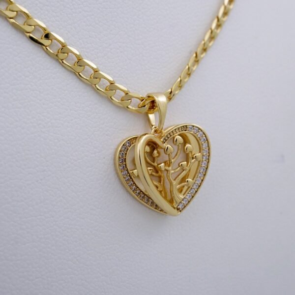 Cadenas & Colgantes/ Chain /Pendants /  14K Real Color/  Zircon Stone/  3mm// SET1004 - Image 2