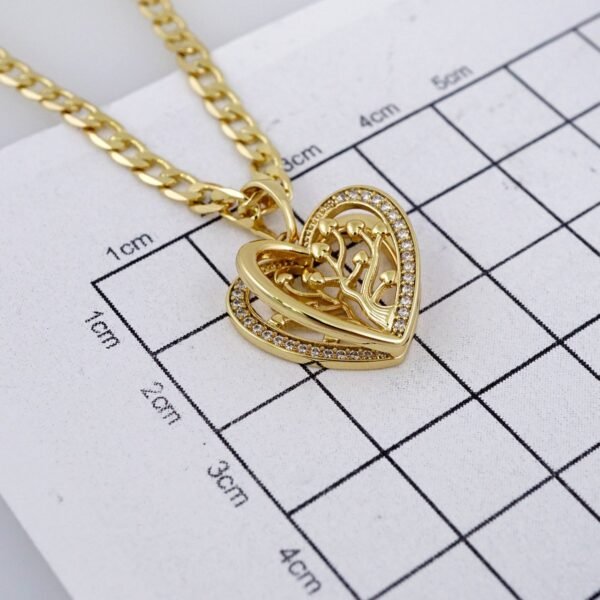 Cadenas & Colgantes/ Chain /Pendants /  14K Real Color/  Zircon Stone/  3mm// SET1004 - Image 3