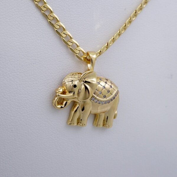 Cadenas & Colgantes/ Chain /Pendants /  14K Real Color/  Zircon Stone/  3mm// SET1005 - Image 2