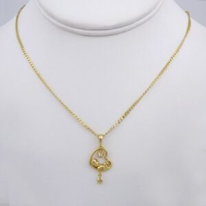 Cadenas & Colgantes/ Chain /Pendants /  14K Real Color/  Zircon Stone/  2mm// SET1006
