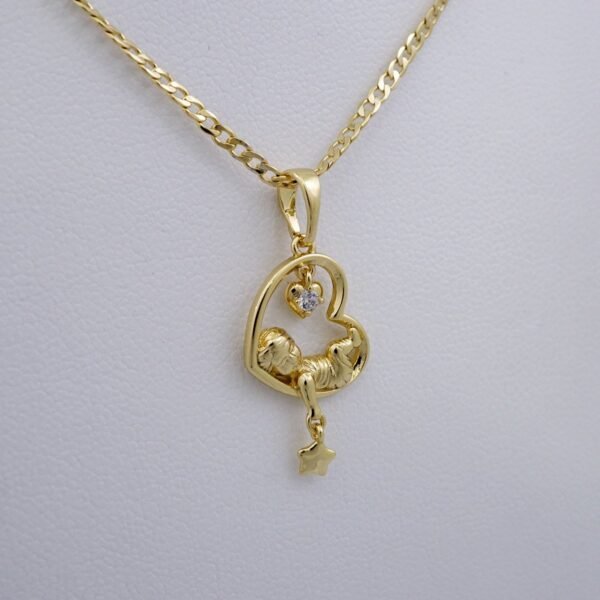 Cadenas & Colgantes/ Chain /Pendants /  14K Real Color/  Zircon Stone/  2mm// SET1006 - Image 2
