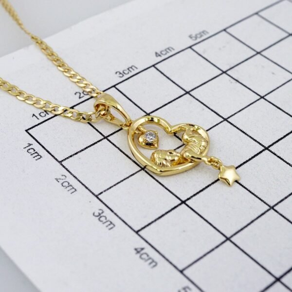 Cadenas & Colgantes/ Chain /Pendants /  14K Real Color/  Zircon Stone/  2mm// SET1006 - Image 3