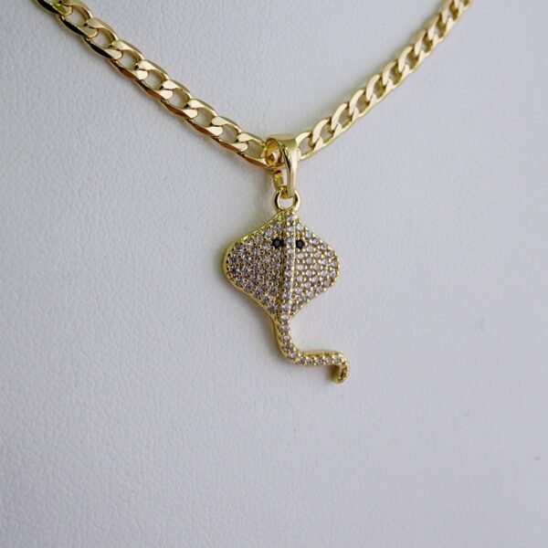 Cadenas & Colgantes/ Chain /Pendants /  14K Real Color/  Zircon Stone/  3mmx45cm// SET1012 - Image 2