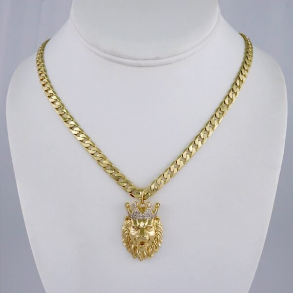 Cadenas & Colgantes/ Chain Men/Pendants/ 14K Real Color/ Zircon Stone/ 6mm x60cm// SET1013