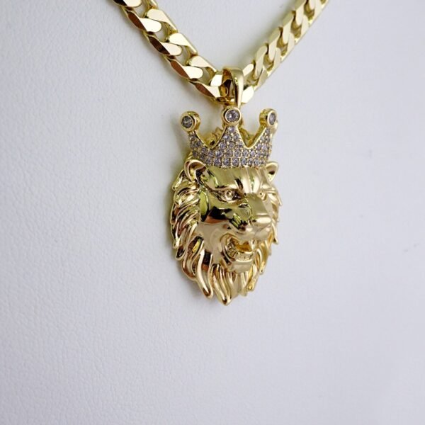 Cadenas & Colgantes/ Chain Men/Pendants/ 14K Real Color/ Zircon Stone/ 6mm x60cm// SET1013 - Image 2