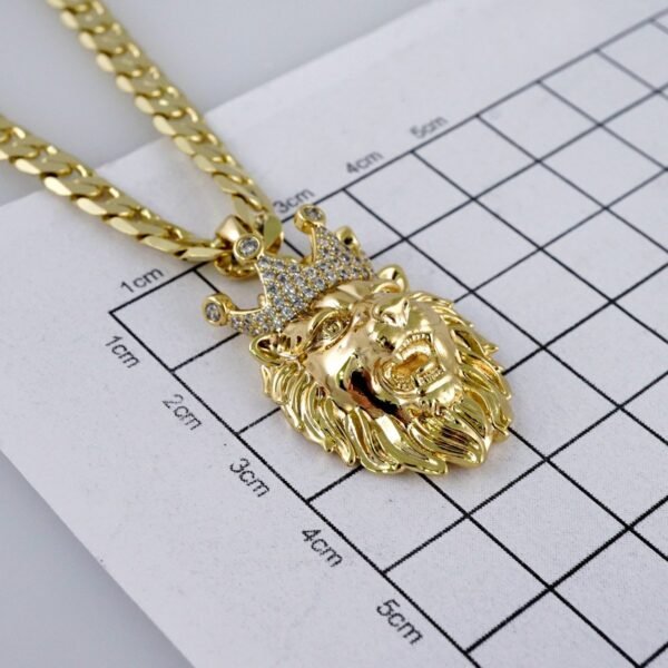 Cadenas & Colgantes/ Chain Men/Pendants/ 14K Real Color/ Zircon Stone/ 6mm x60cm// SET1013 - Image 3
