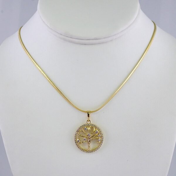 Cadenas & Colgantes/ Chain W/Pendants /14K Real Color/Zircon Stone/ 3mmx45cm// SET1014