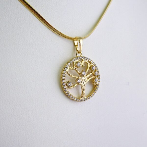 Cadenas & Colgantes/ Chain W/Pendants /14K Real Color/Zircon Stone/ 3mmx45cm// SET1014 - Image 2