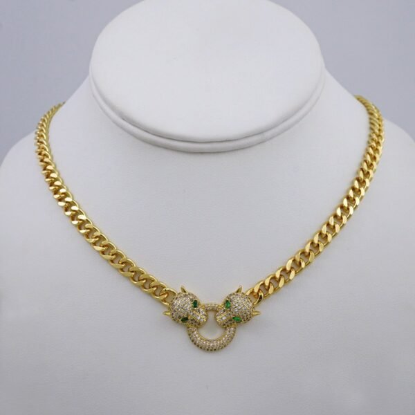 Gargantilla & Colgantes / Choker W/ Pendants/  14K Real Color/  Zircon Stone/  6mm x 45cm// SET1018