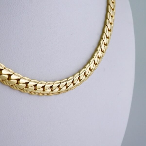 Gargantilla & Pulsera / Choker W/ Bracelet/  14K Real Color/  Plain/  8mmx45cm// SET1028 - Image 2