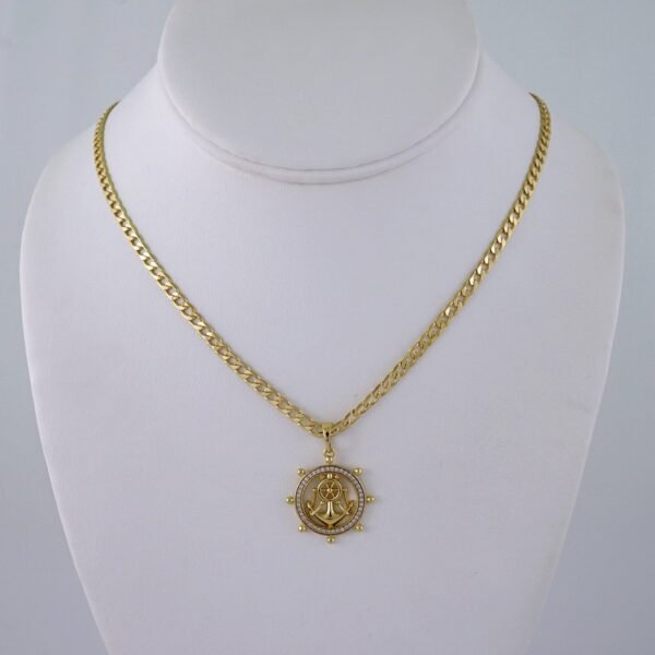 Cadenas & Colgantes/ Chain /Pendants /  14K Real Color/  Zircon Stone/  3mm// SET1030