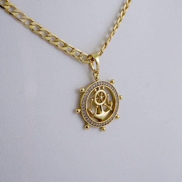 Cadenas & Colgantes/ Chain /Pendants /  14K Real Color/  Zircon Stone/  3mm// SET1030 - Image 2