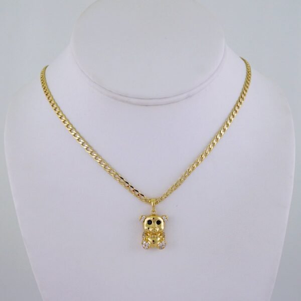 Cadenas & Colgantes/ Chain/Pendants /  14K Real Color/  Zircon Stone/  3mm// Set1033