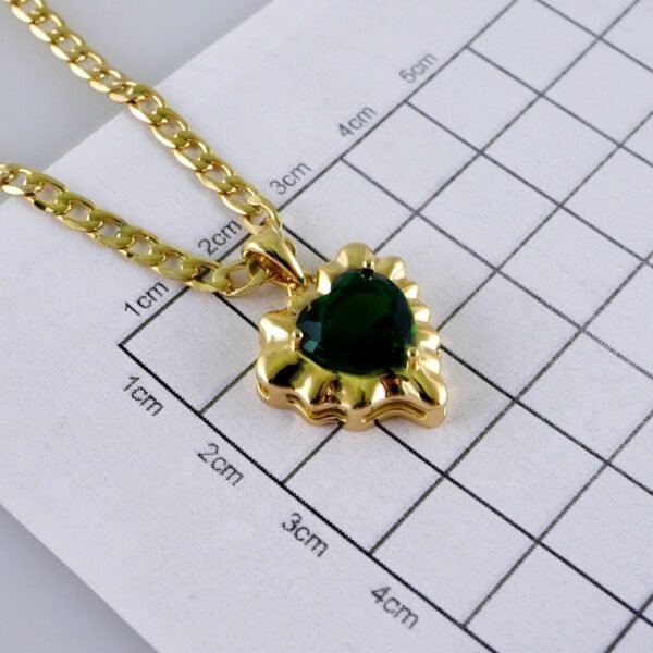 Cadenas & Colgantes/ Chain W/Pendants /  14K Real Color/  Zircon Stone/  3mmx45cm// SET1052 - Image 3