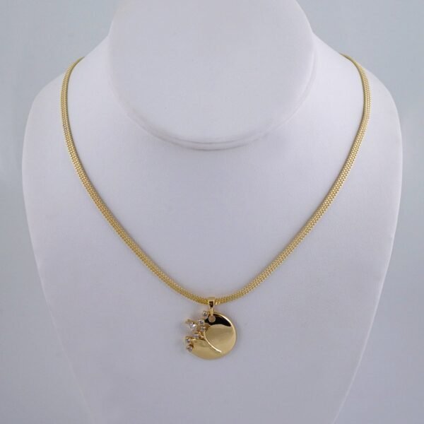 Cadenas & Colgantes/ Chain W/Pendants /  14K Real Color/  Zircon Stone/  4mmx45cm// SET1056