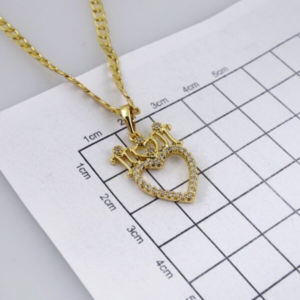 Cadenas & Colgantes/ Chain W/Pendants /  14K Real Color/  Zircon Stone/  3mmx45cm// SET1059 - Image 3