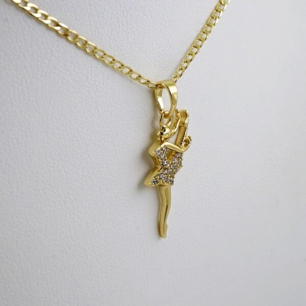 Cadenas & Colgantes/ Chain W/Pendants /  14K Real Color/  Zircon Stone/  2mmx45cm// SET1061 - Image 2