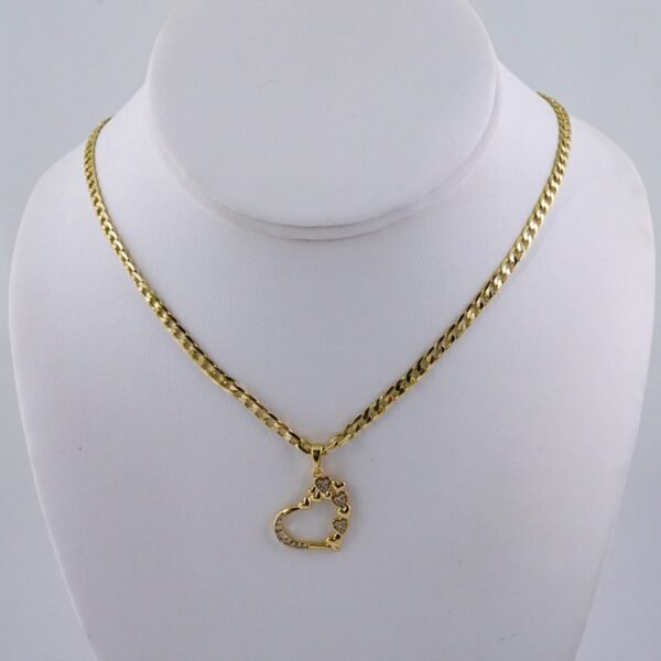 Cadenas & Colgantes/ Chain W/Pendants /14K Real Color/Zircon Stone/ 3mmx45cm// SET1076